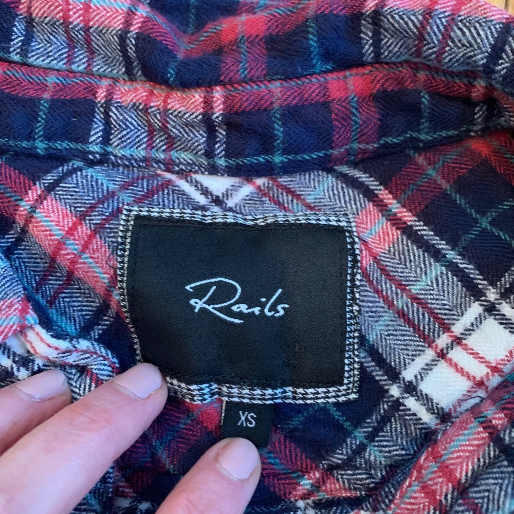 Rails Long Sleeve Plaid Button Down Size Xs - image 2